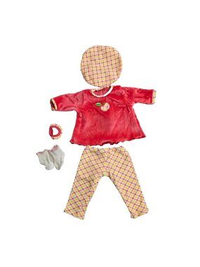 Bitty Baby Apple Picking Outfit Velour Top Pants Hat Vintage Pleasant Company